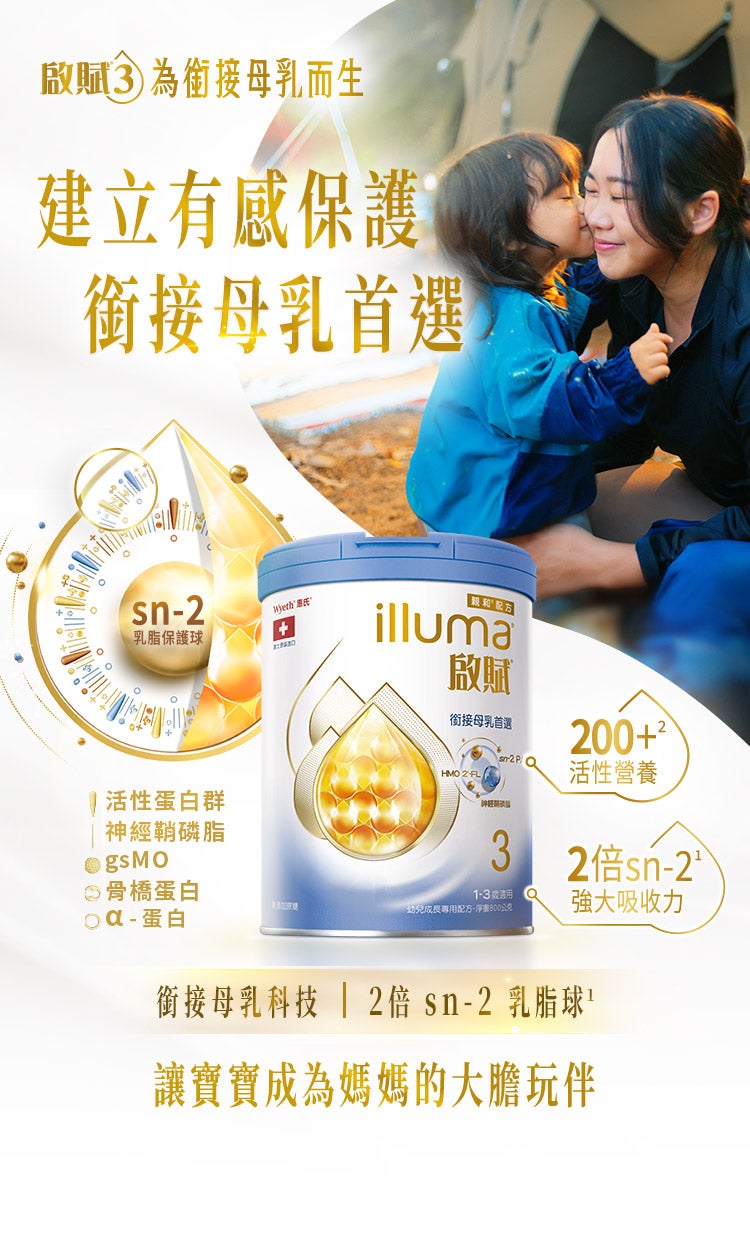啟賦3為銜接母乳而生 建立有感保護銜接母乳首選